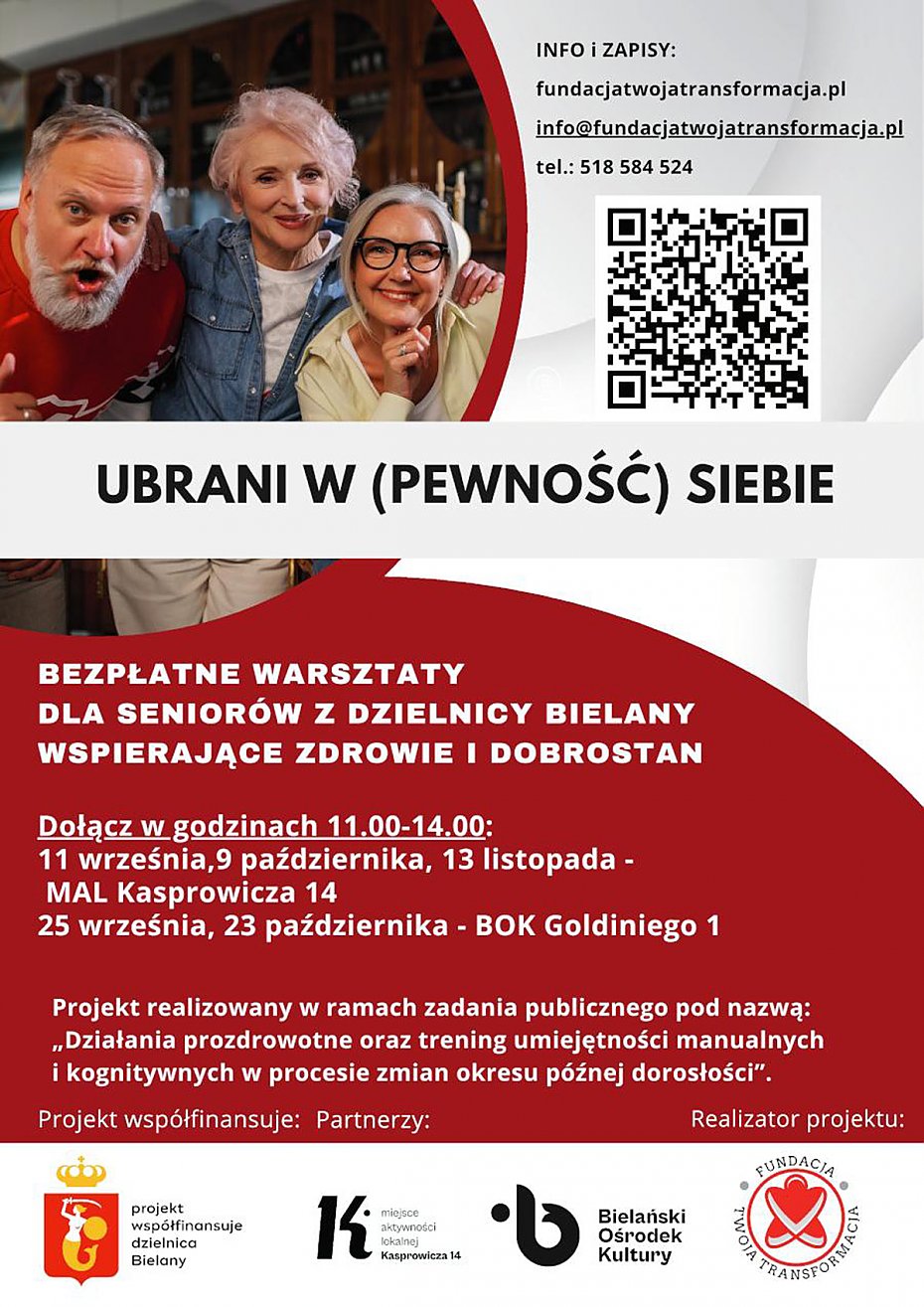 Bezpatne warsztaty dla seniorw na Bielanach