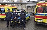 Policjanci z Bielan eskortowali rodzącą kobietę do szpitala